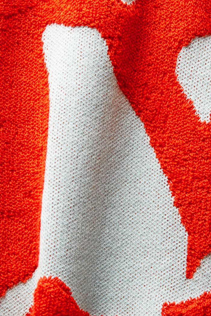 Pull en coton éponge à col ras-du-cou, BRIGHT ORANGE, detail image number 4