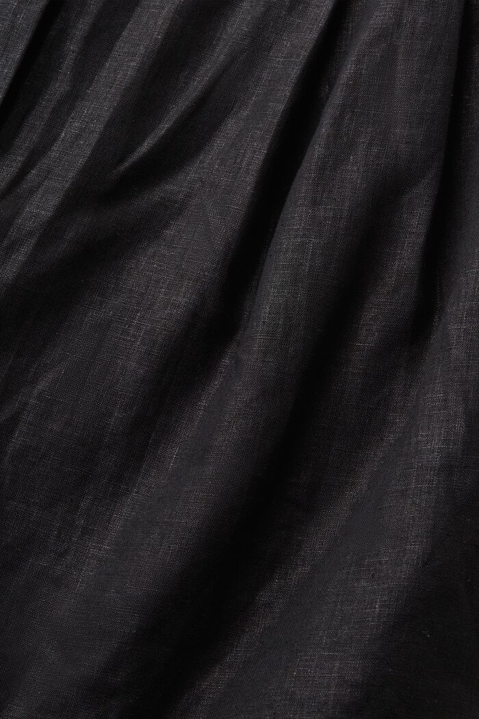Mini-jupe métallique en lin, BLACK, detail image number 5