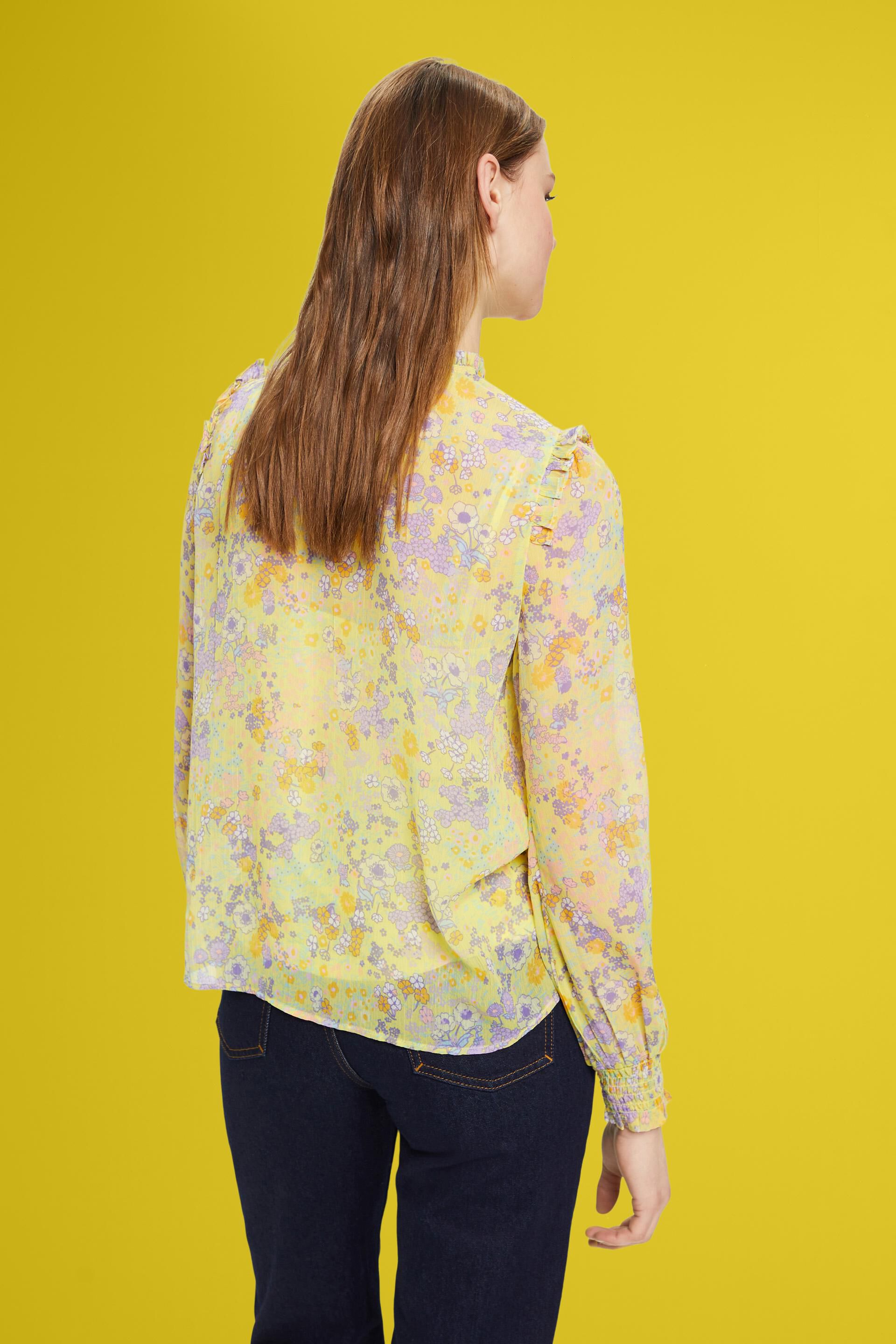 ESPRIT – Blouse en chiffon à fleurs et fronces sur notre boutique