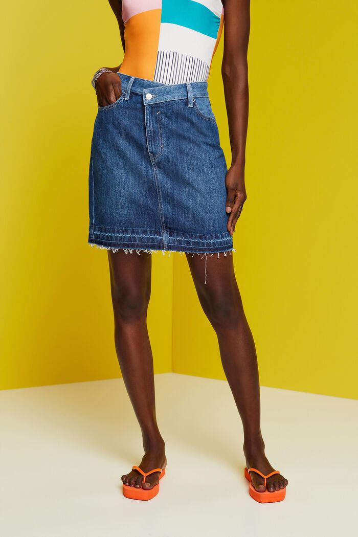 ESPRIT – Mini-jupe en jean à base asymétrique sur notre boutique en ligne