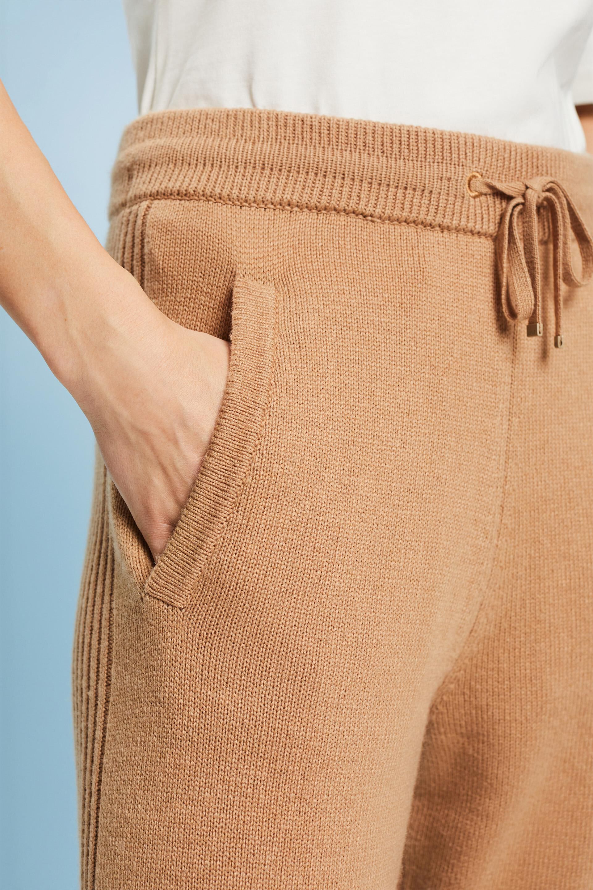 ESPRIT – Pantalon de jogging unisexe, en maille de laine et de